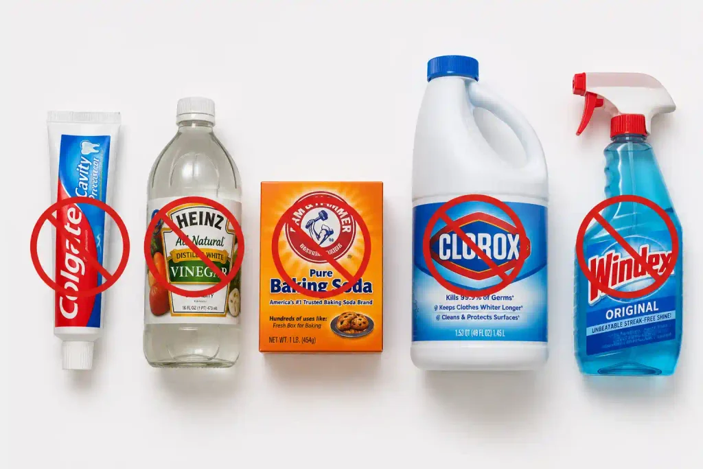 Household products to avoid when cleaning diamond earrings